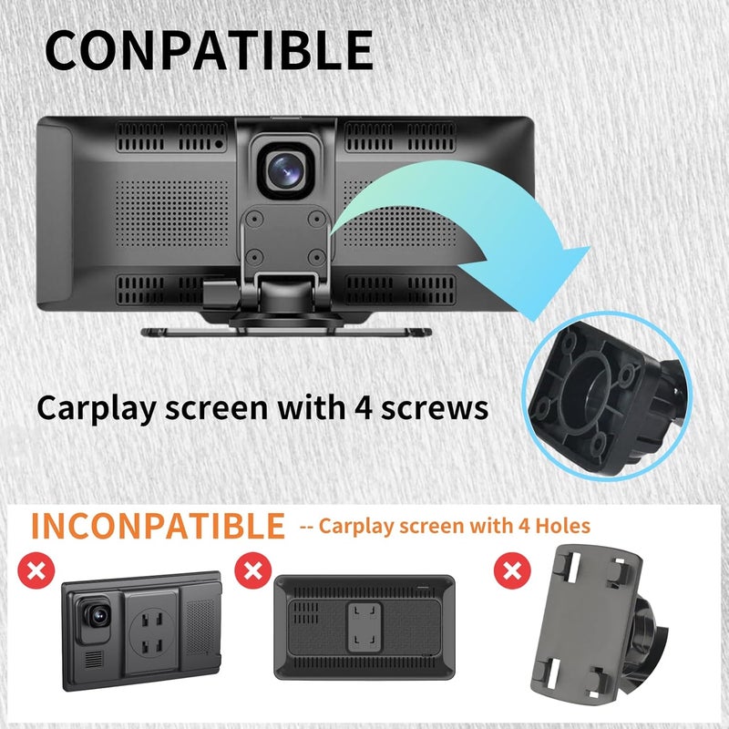 Epronic Carplay Mount with Scrwes Flexible Suction Cup Bracket for 7"/ 9"/ 10.26" Car Android Auto Screen Upgraded Windshield Dashboard Suction Cup Mount - Image 2